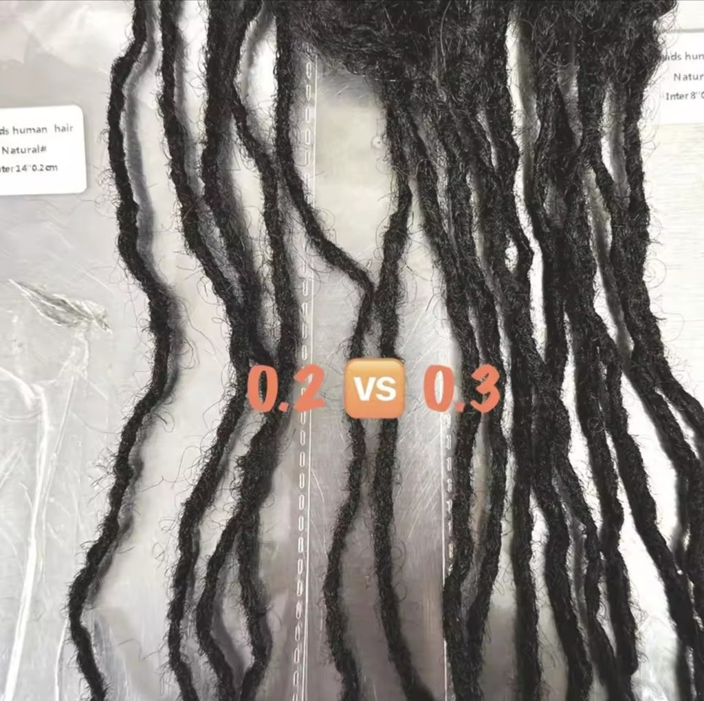 100% Human hair microlocs extensions | Handmade Interlocking soft locs