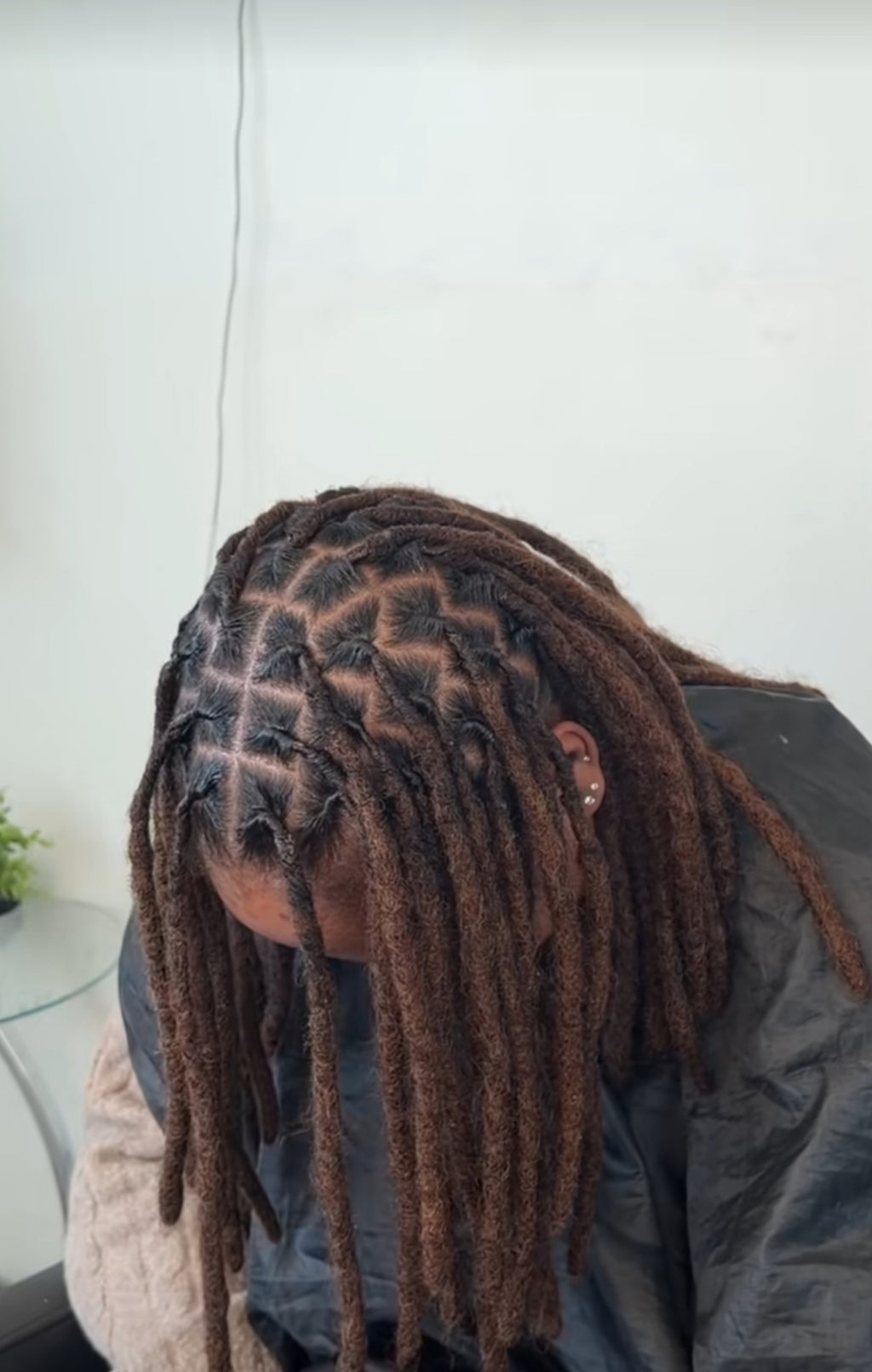100% Human hair loc extensions | 0.8 cm Diameter | Handmade Crochet needle | Permanent locs