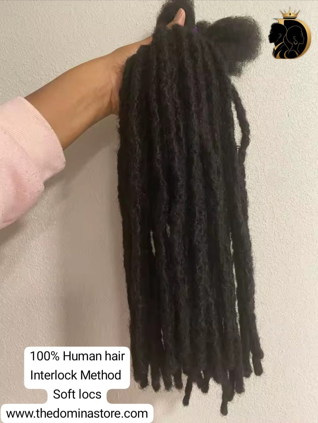 100% Human Hair Loc Extensions | 0.6 cm Diameter | Handmade Interlocking | Permanent soft Locs