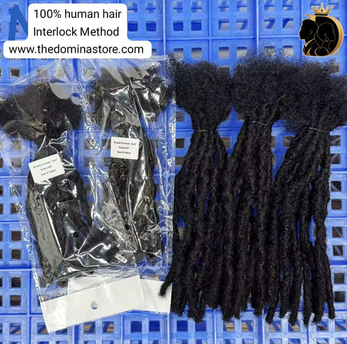 100% Human Hair Loc Extensions | 0.6 cm Diameter | Handmade Interlocking | Soft Locs