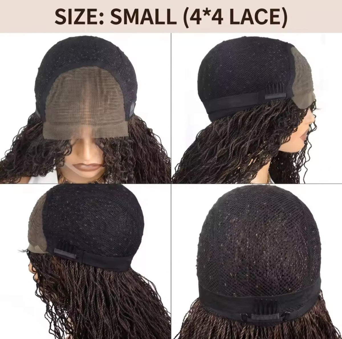 Mini twist braided wig | Synthetic two strands twist | 4x4 lace front