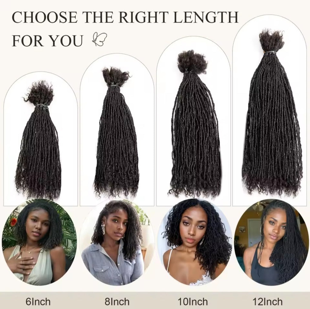100% Human hair microlocs extensions | Handmade Interlocking soft locs