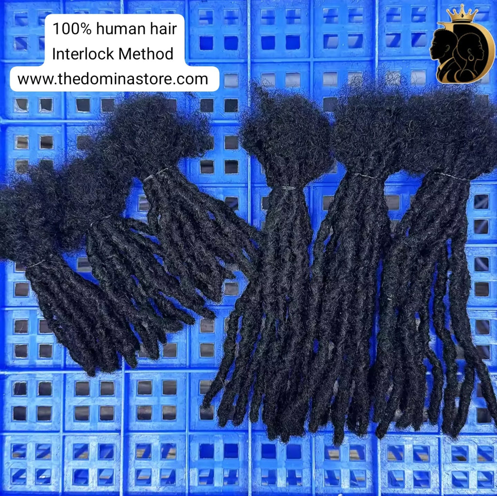 100% Human Hair Loc Extensions | 0.6 cm Diameter | Handmade Interlocking | Soft Locs