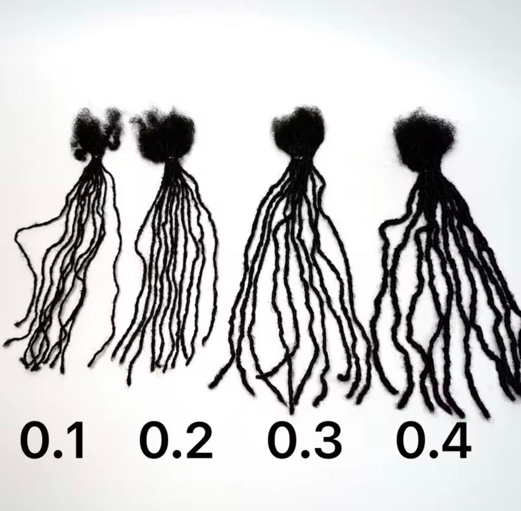 100% Human hair microlocs extensions | Handmade Interlocking soft locs