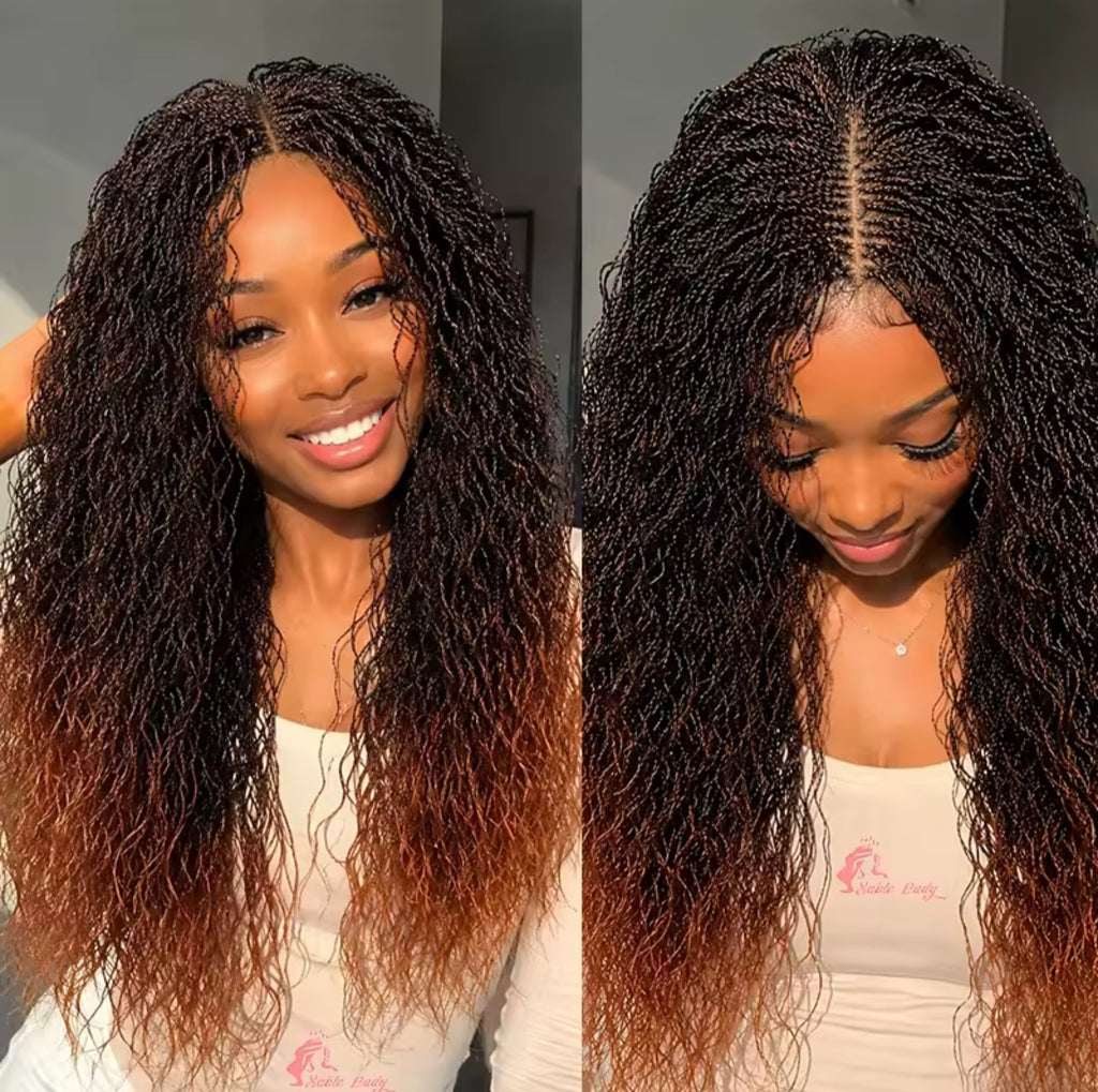 Mini twist braided wig | Synthetic two strands twist | 4x4 lace front