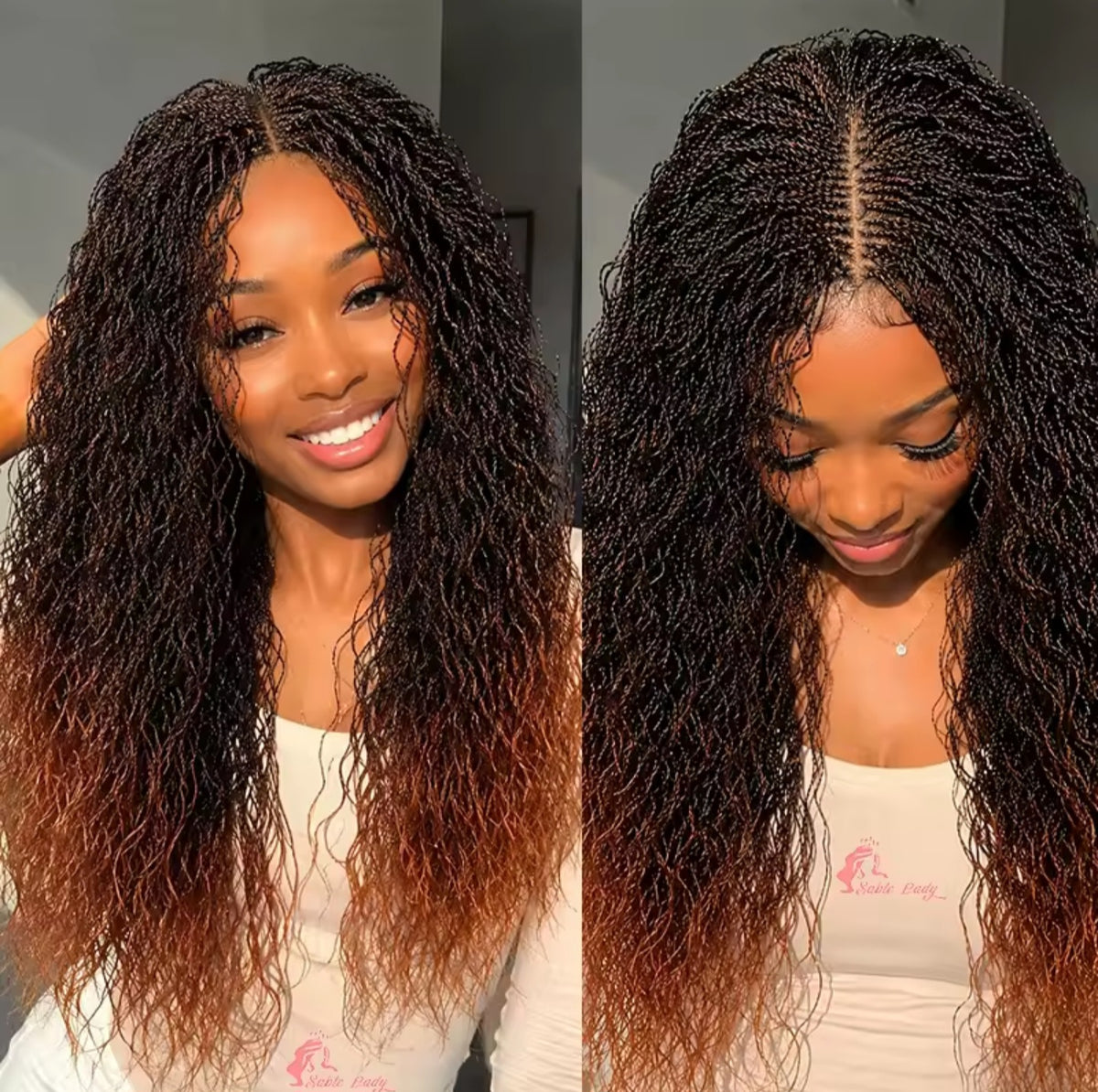 Mini twist braided wig | Synthetic two strands twist | 4x4 lace front