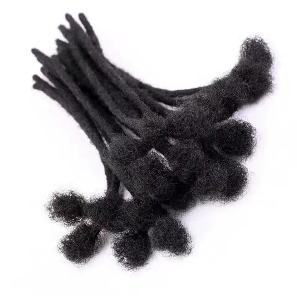 100% Human hair loc extensions | 0.8 cm Diameter | Handmade Crochet needle | Permanent locs