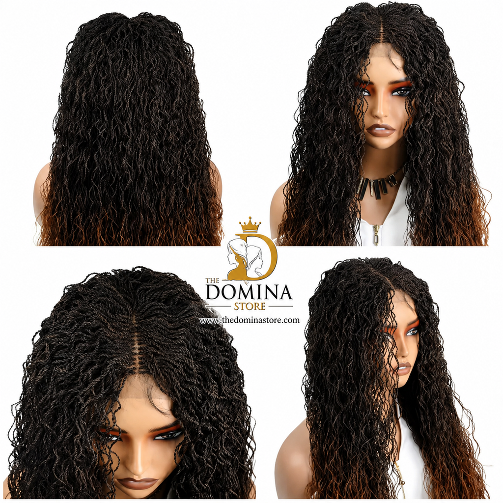 Mini twist braided wig | Synthetic two strands twist | 4x4 lace front