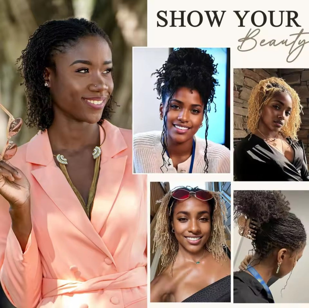 100% Human hair microlocs extensions | Handmade Interlocking soft locs